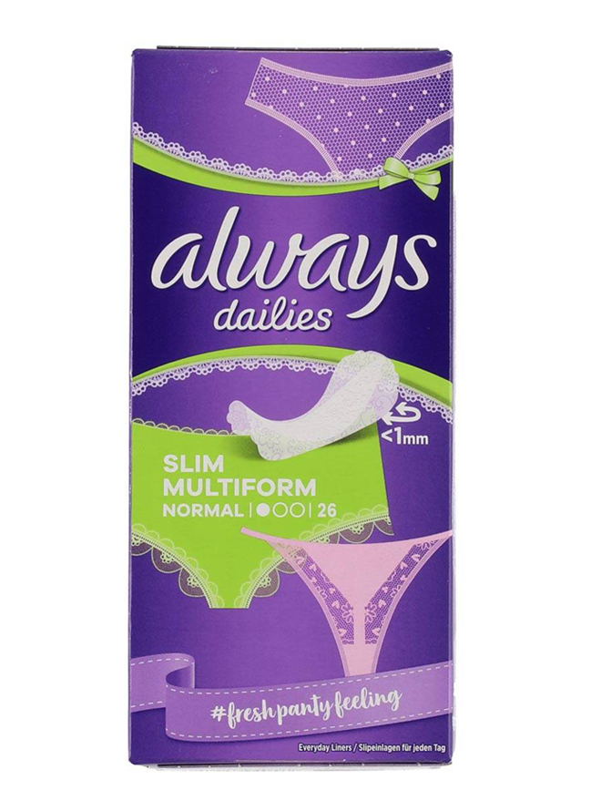 Always Pads Dailies Slim Multifoam 26Pk