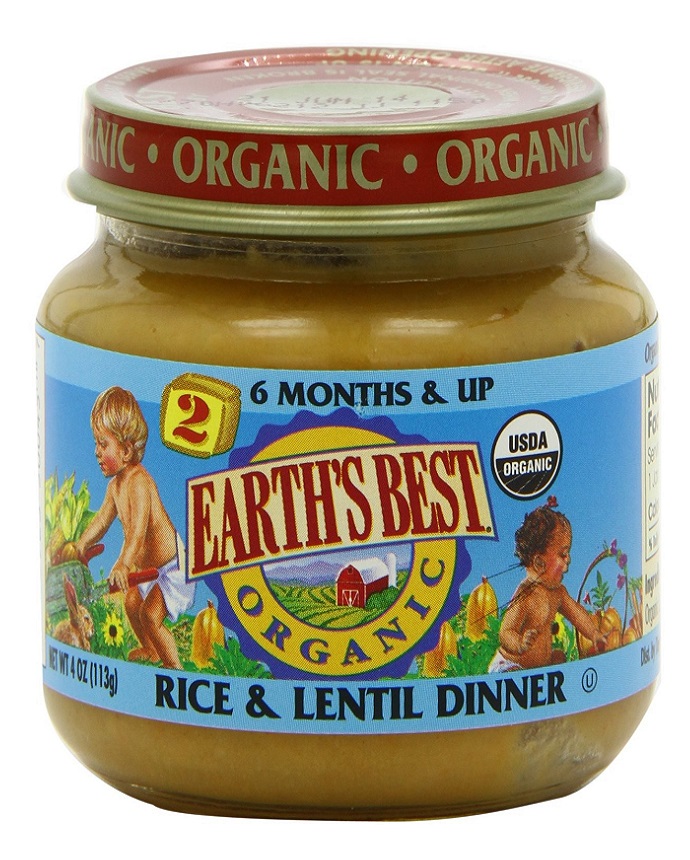Earths Best Organic Stage 2 Delicious Rice & Lentil Baby Food