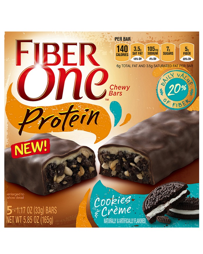 Fiber One Protein Chewy Bars Cookies & Cream 
