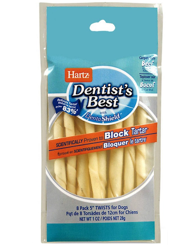 Hartz Dentists Best Rawhide Twist Dog Treat