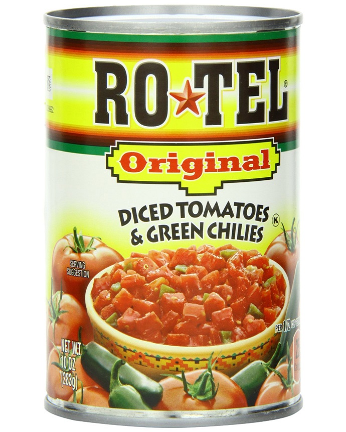 Rotel Tin Vegetables Green Chilies Diced Tomatoes 283g