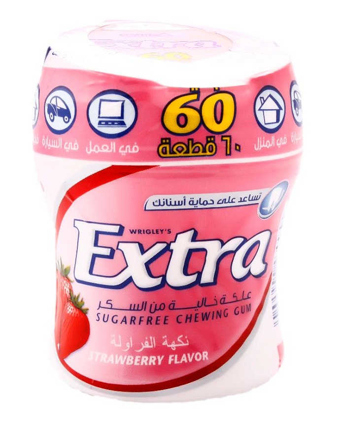 Extra Bubble Gums Strawberry Sugar Free