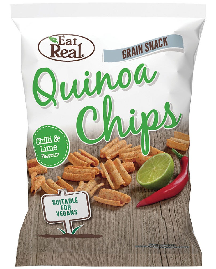 Eat Real Quinoa Chips Grain Snack Chilli & Lime