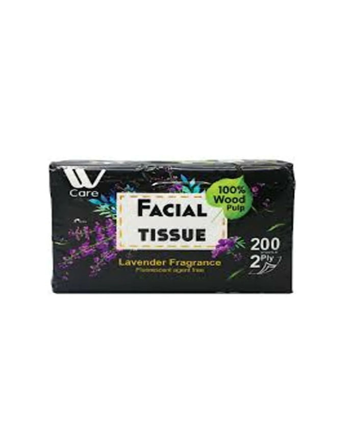 WBM Care Facial Tissue Lavender 2 Ply 200 Sheets