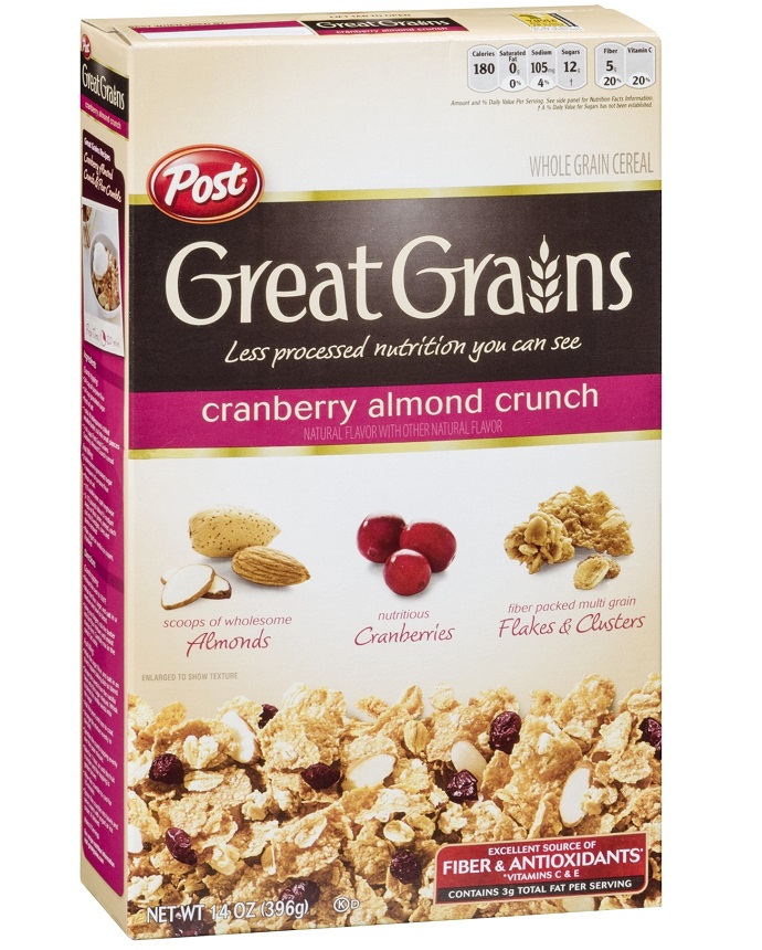 Post Great Grains cranberry Almond Crunch