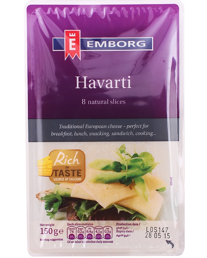 Emborg Havarti Slice Cheese