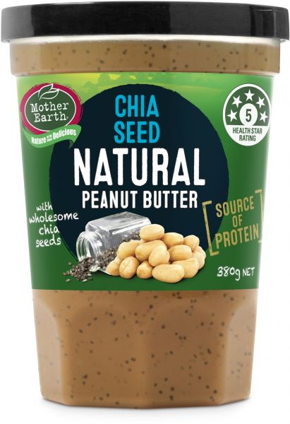 Mother Earth Chia Seed Natural Peanut Butter 380 gm