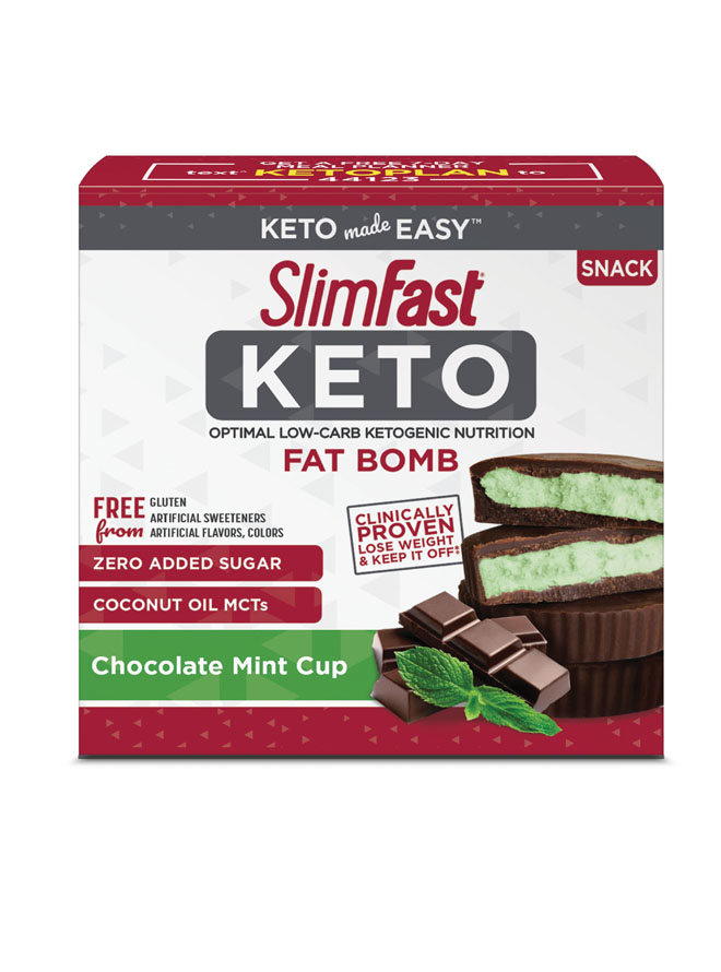 SlimFast Keto Fat Bomb Chocolate Mint Cup 238g