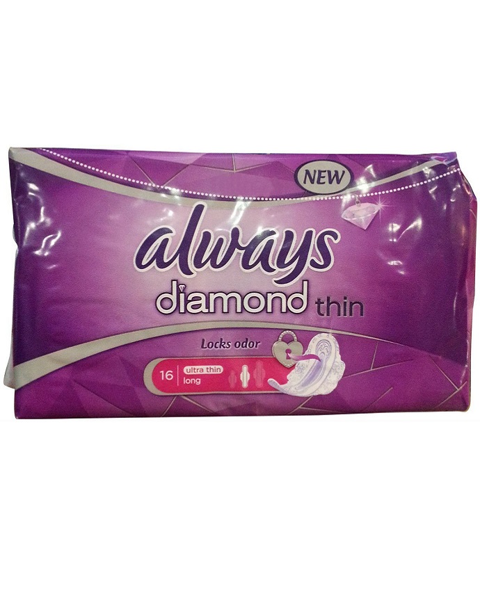 Always Diamond Thin Locks Odor 16 Ultra Thin Long