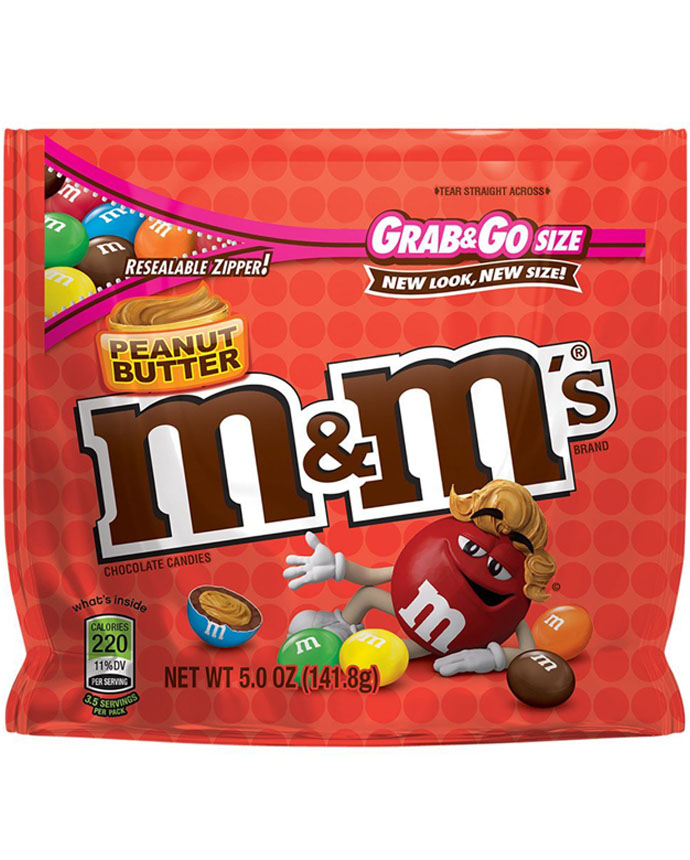M&M'S Peanut Butter Chocolate Candy Grab & Go Size 141.8g