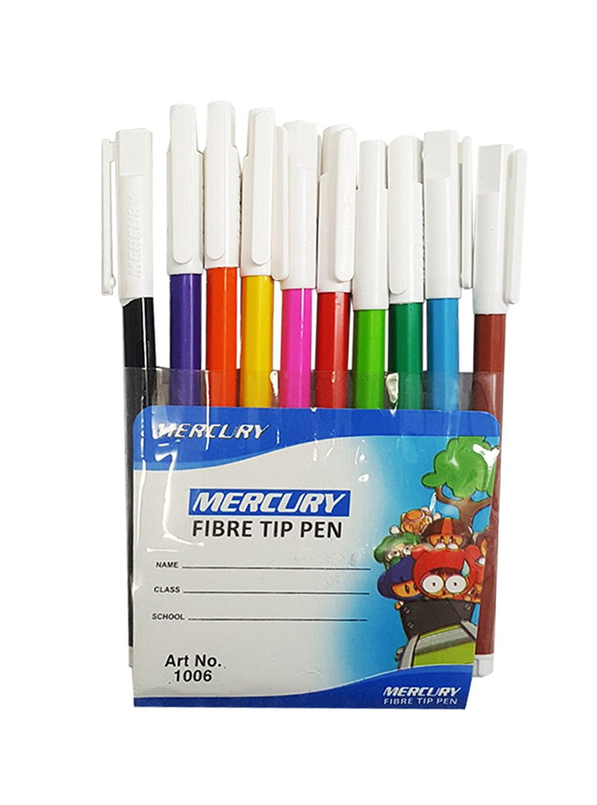 Mercury Multi Color Fibre Marker 10pcs