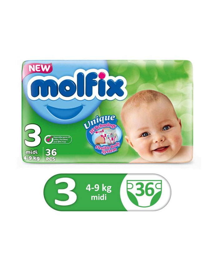 Molfix Midi Diaper size 3 36pcs