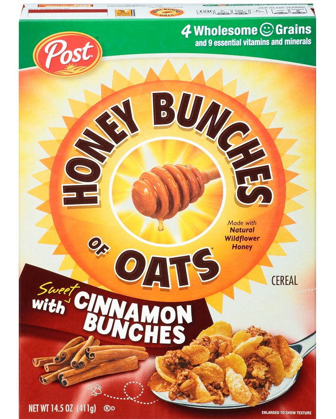 Post Cereals Honey Bunches Of Oat With Cinnamon Bunche