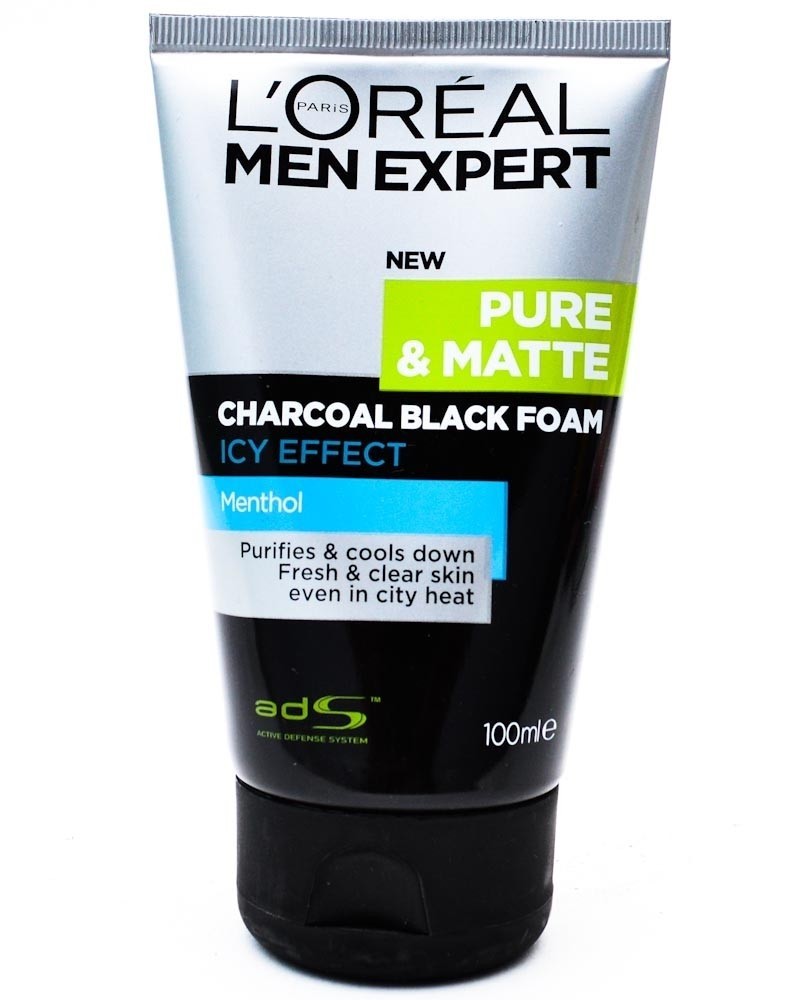 Loreal  Expert Charcoal Black Foam Icy Effect Cleanser