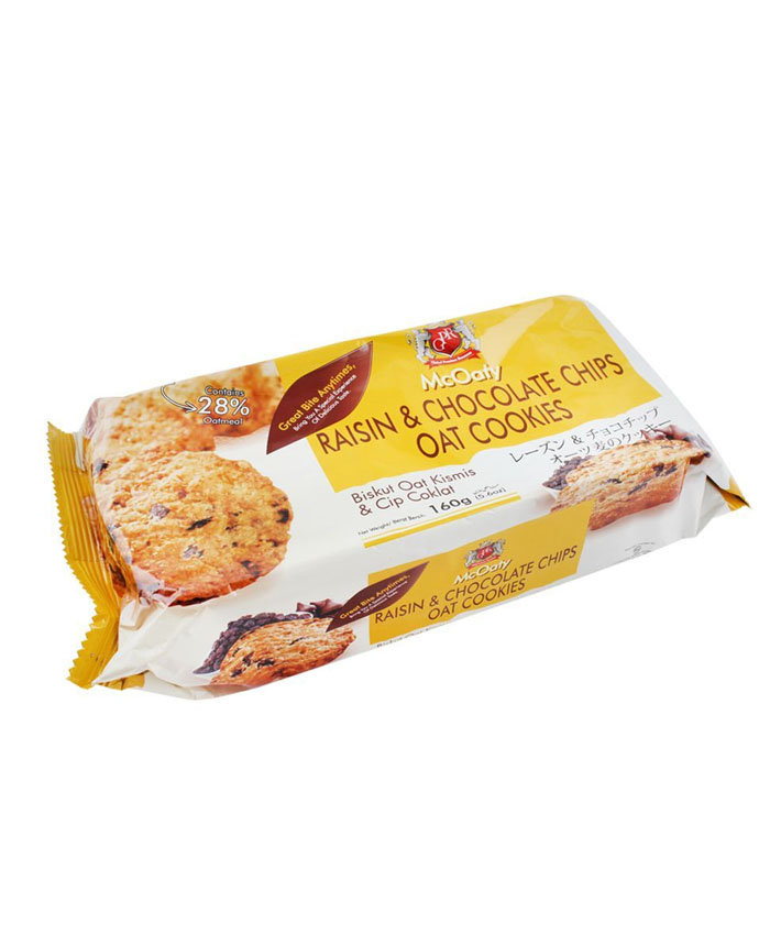 Mcoaty RAISIN & CHOCOLATE CHIPS OAT COOKIES 160G