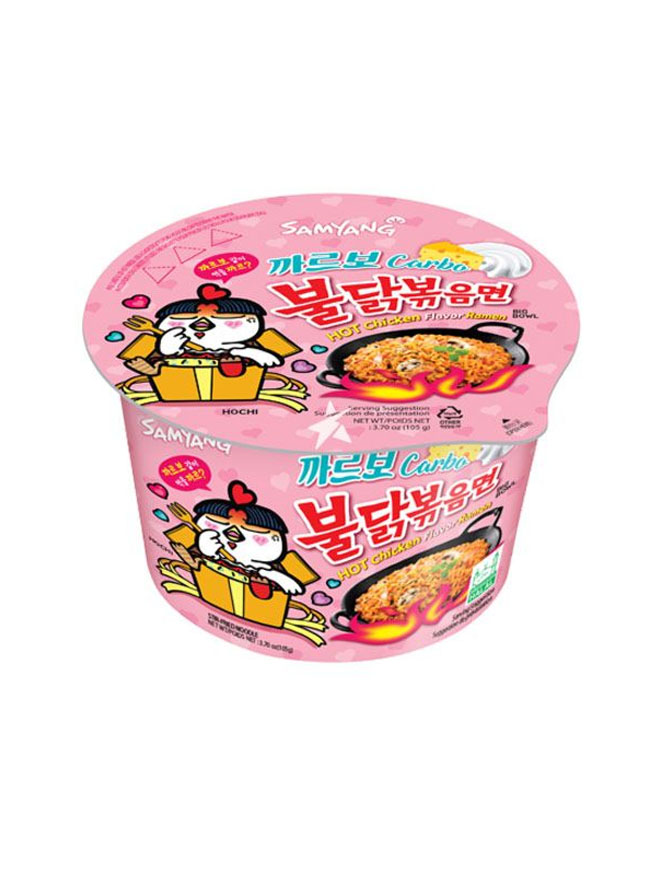 Samyang Carbo Big Bowl Noodles Hot Chicken Flavour 105g