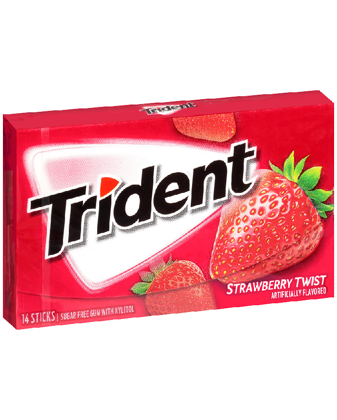 Trident Strawberry Gum 14 Sticks
