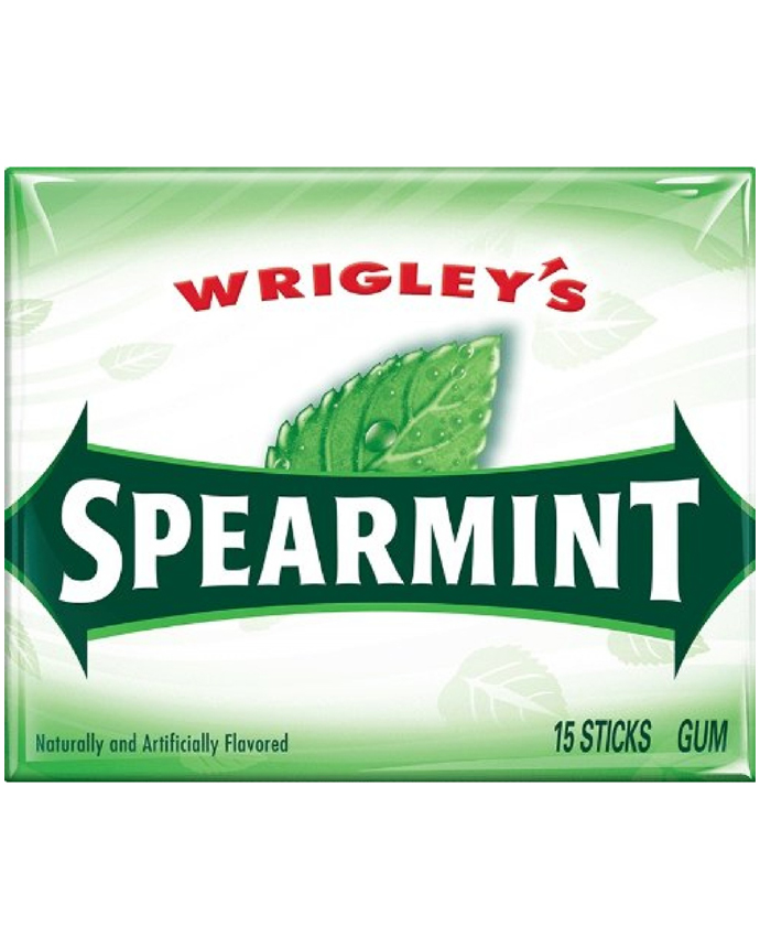 Wrigleys Spearmint Bubble Gum 15 Sticks