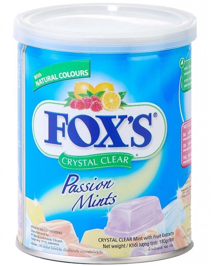 Fox's Candy Passion Mints Crystal Clear