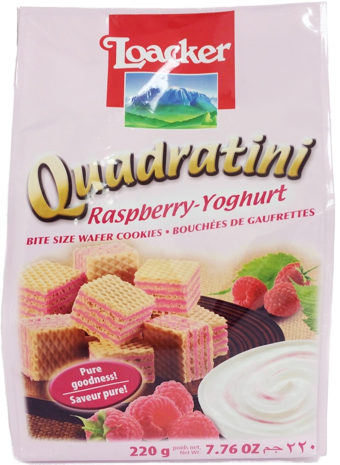 Loacker Quadratini Raspberry-Yoghurt Wafer