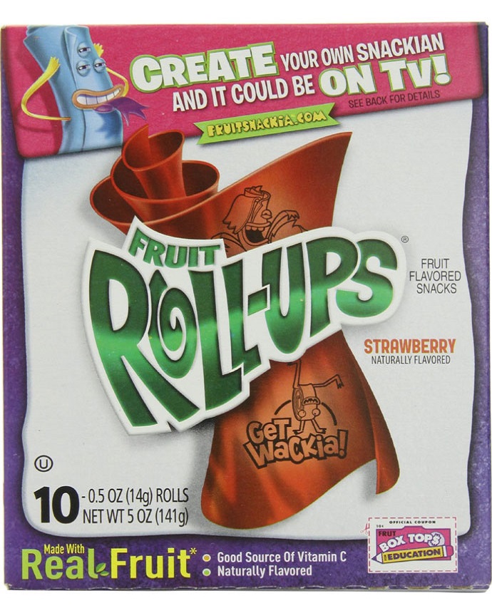 Betty Crocker Fruit Roll Ups Blastin Berry Hot Colors Fruit Snack