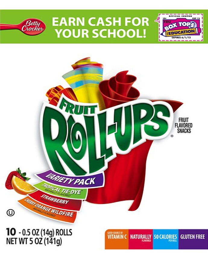 Betty Crocker Fruit Roll Ups Tropical Tie Dye