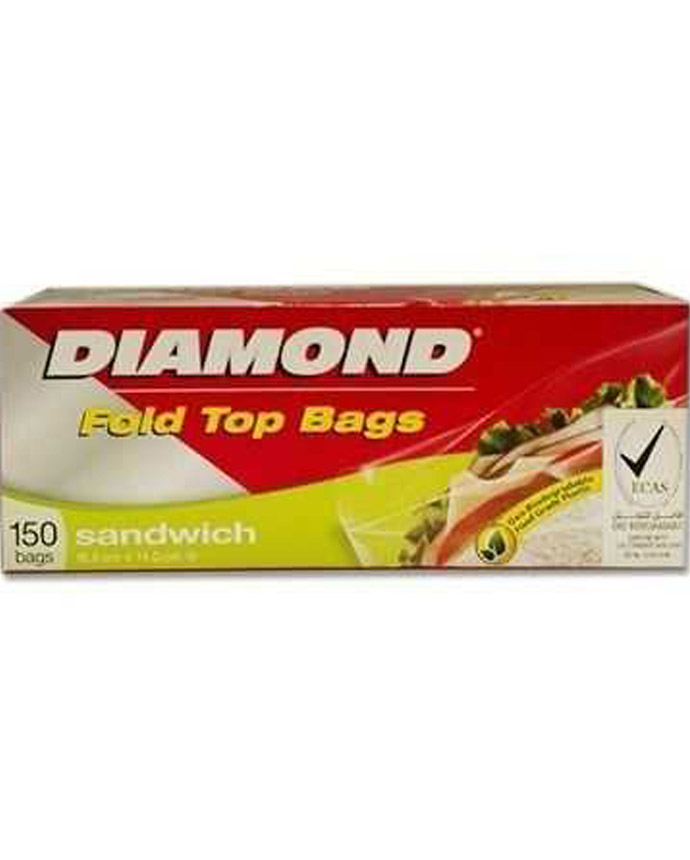 Diamond Fold Top Sandwich Bags