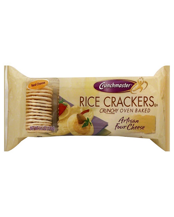 Crunchmaster Rice Crackers Artisan Four Cheese Crunchy Oven Baked