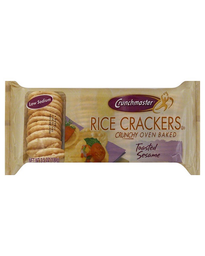 Crunchmaster Rice Crackers Toasted Sesame Crunchy Oven Baked