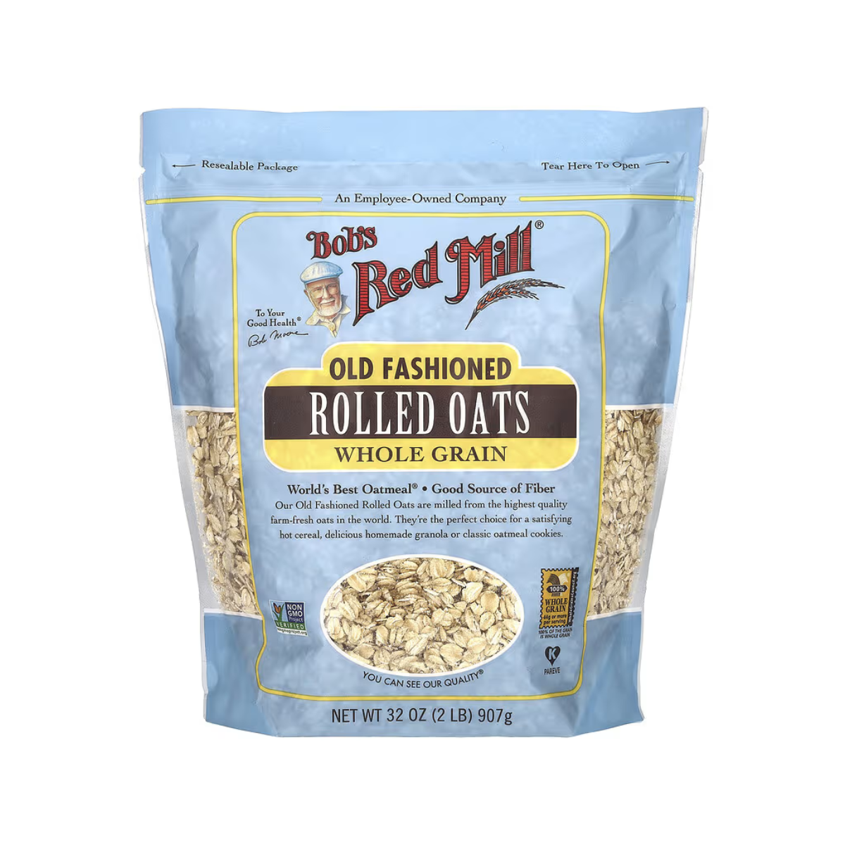 Bob's Red Mill, Old Fashioned Whole Grain Rolled Oats, Case Of 4, 32 oz