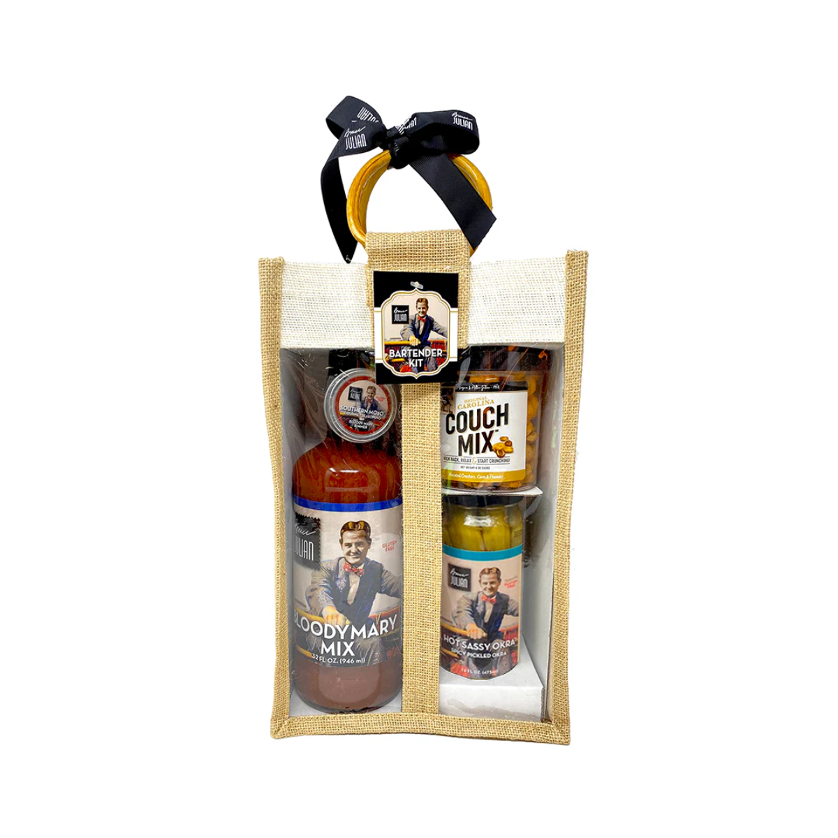 Bruce Julian Heritage Foods, Bartender Kit with Sassy Hot Okra Tote Bag - Case of 4 - 1 CT