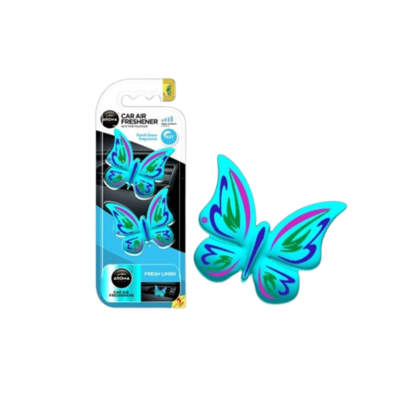 Aroma Car air freshener BUTTERFLY Fresh Linen 2s