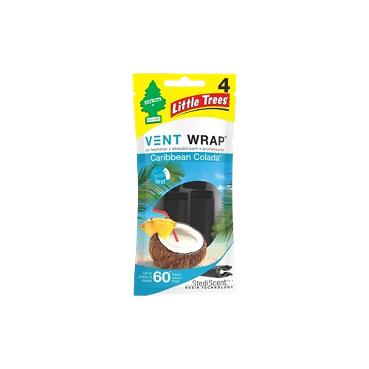 Little Trees 4pk Vent Wrap Caribbean Colada Air Fresheners