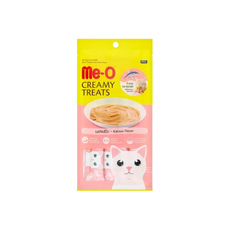 Me-o Creamy Treats Tuna Katsuo 15g 4 sachets
