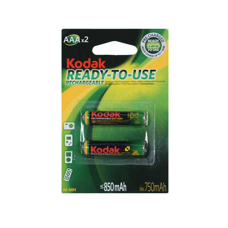 Kodak Batteries Rechargeable AAA x 2