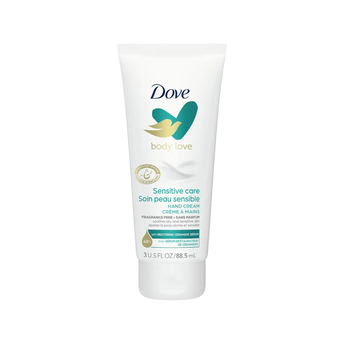 Dove Body Love Fragrance-Free Hand Cream 88.5Ml