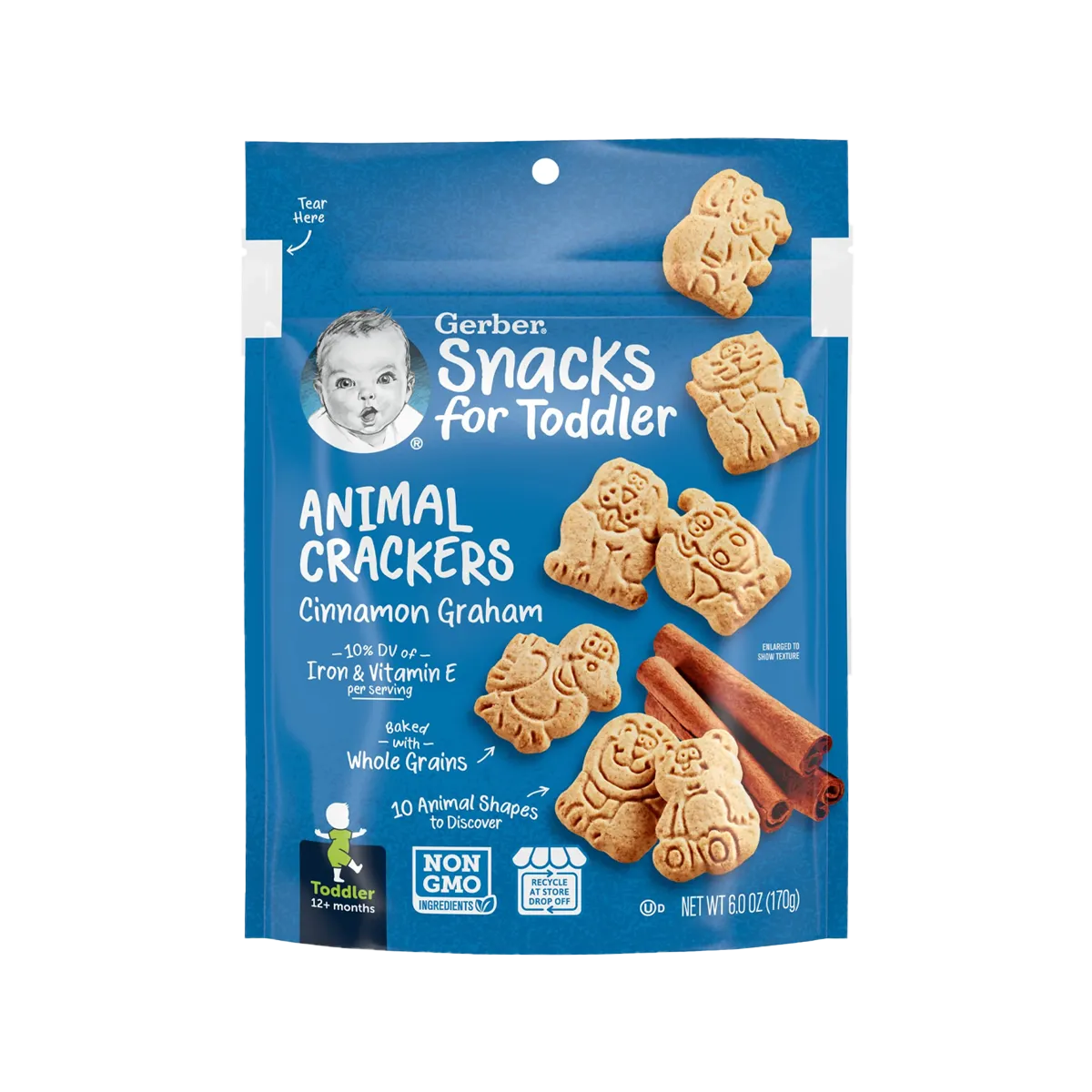 Gerber Animal Crackers Cinnamon Graham 170G