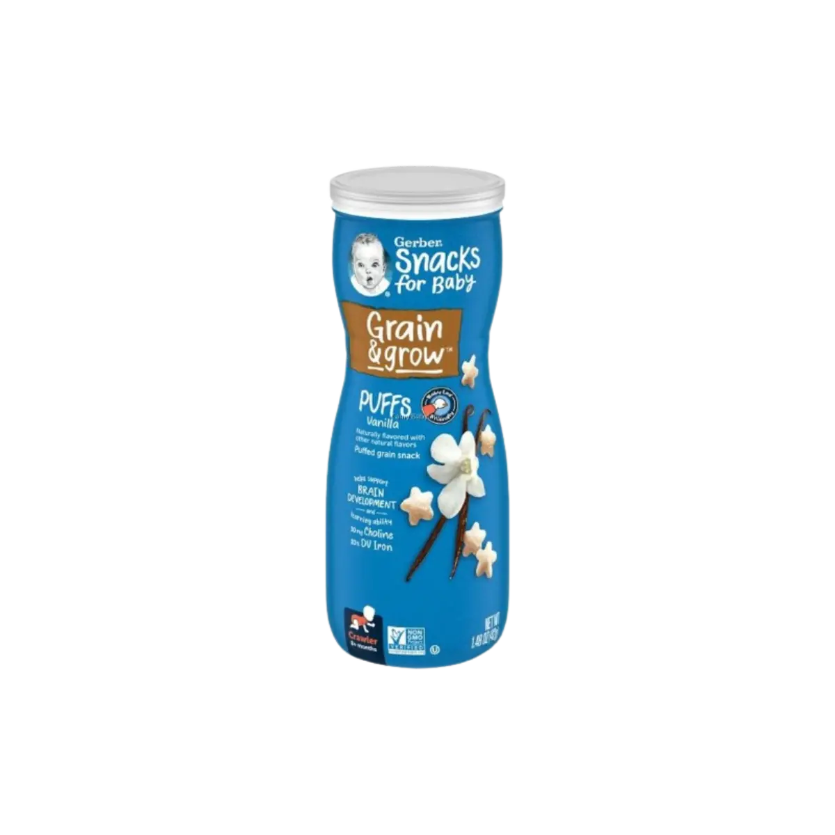 Gerber Graduates Puffs Cereal Vanilla 1.48Oz 42G