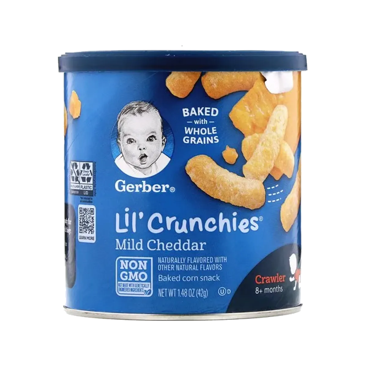 Gerber Lil Crunchies Tin Mild Cheddar 42G: