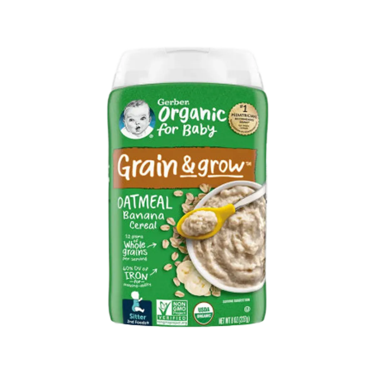 Gerber Organic Cereal Oatmeal Banana 227G