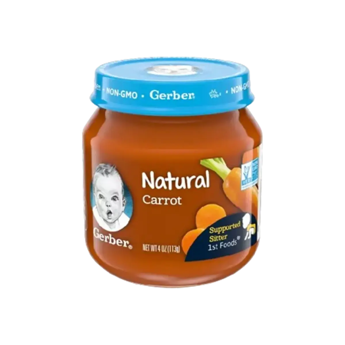 Gerber Natural Carrot Baby Food Jar 113G