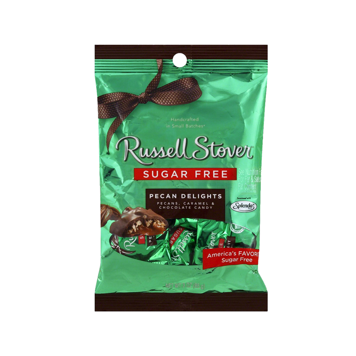 Russell Stover Sugar Free Chocolate Candy Pecan Delight 85g