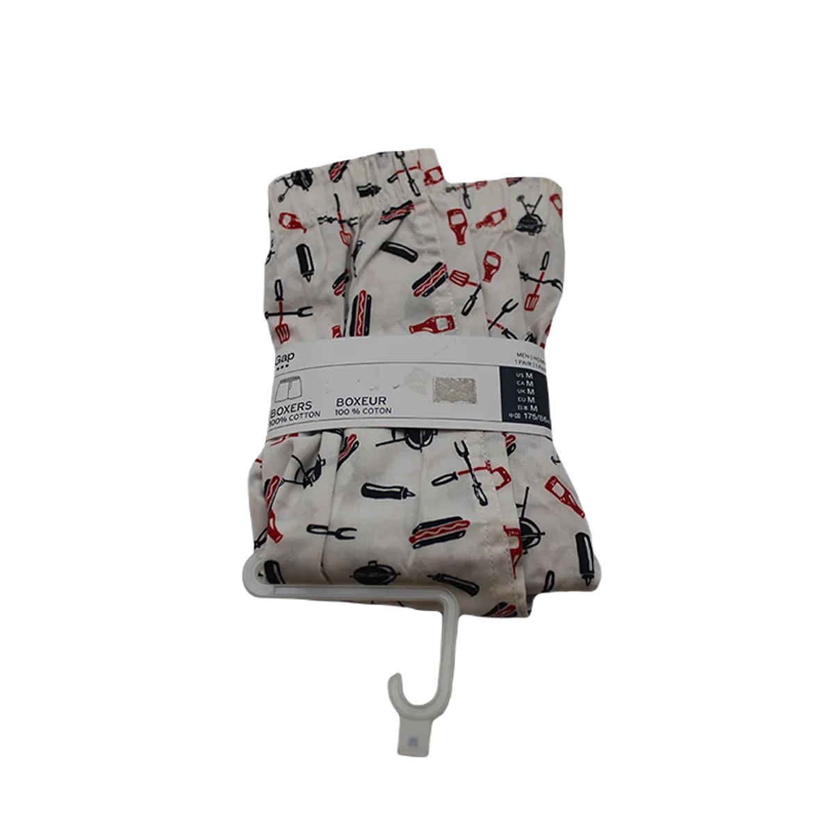 Gap Men Boxers White Barbeque Print Size M