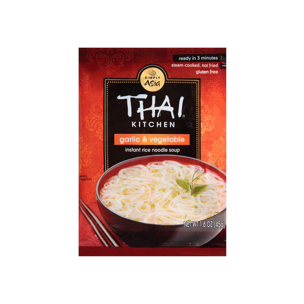 Thai Kitchen, Instant Rice Noodle Soup Garlic & Vegetable, Case Of 12, 1.6 oz