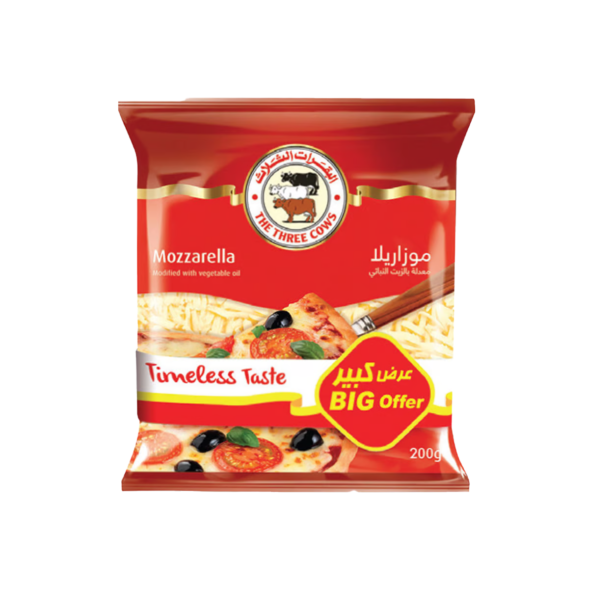 The Three Cows Mozzarella Cheese Block 200g