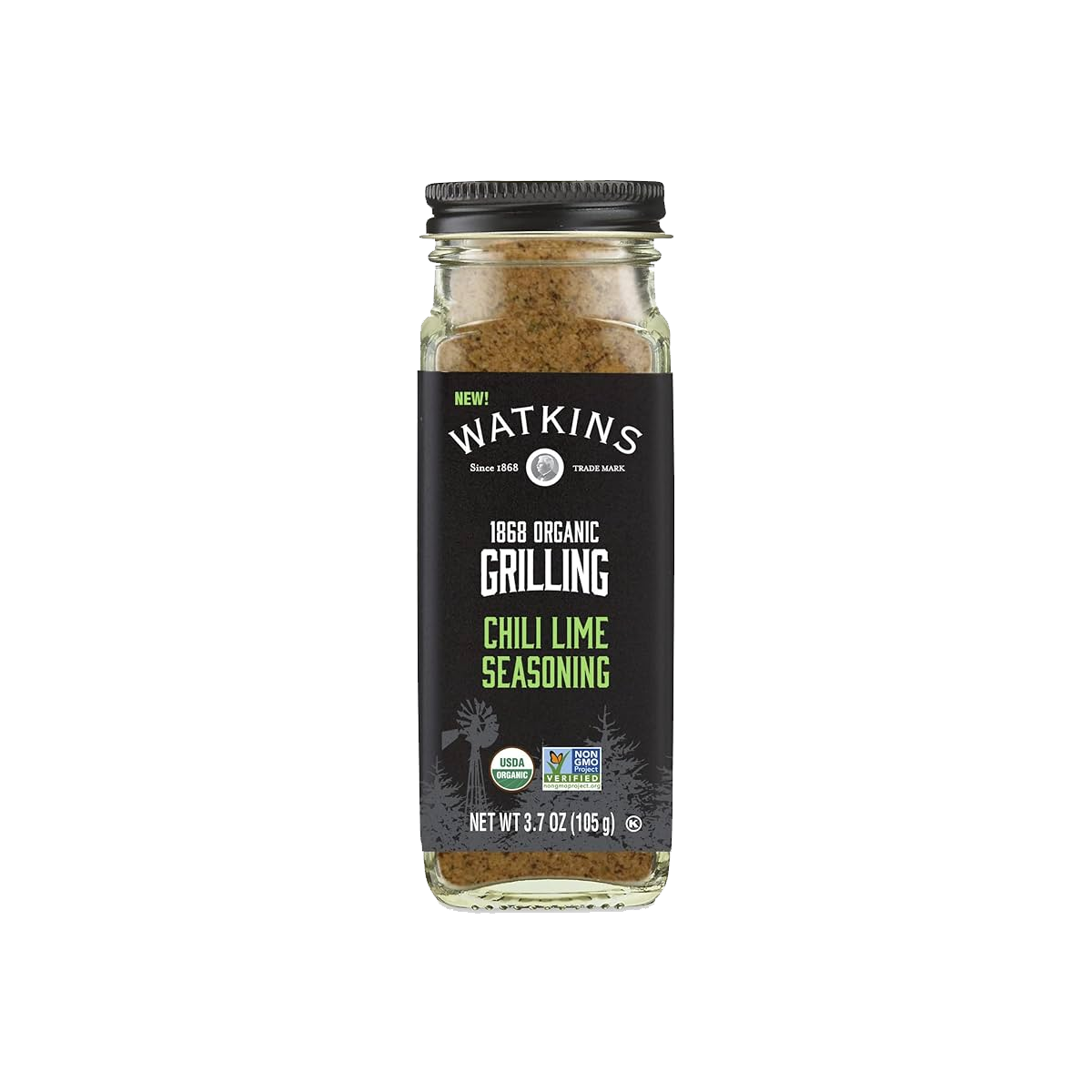 Watkin`s, Organic Grilling Chili Lime Seasoning, Case Of 3, 3.7 OZ