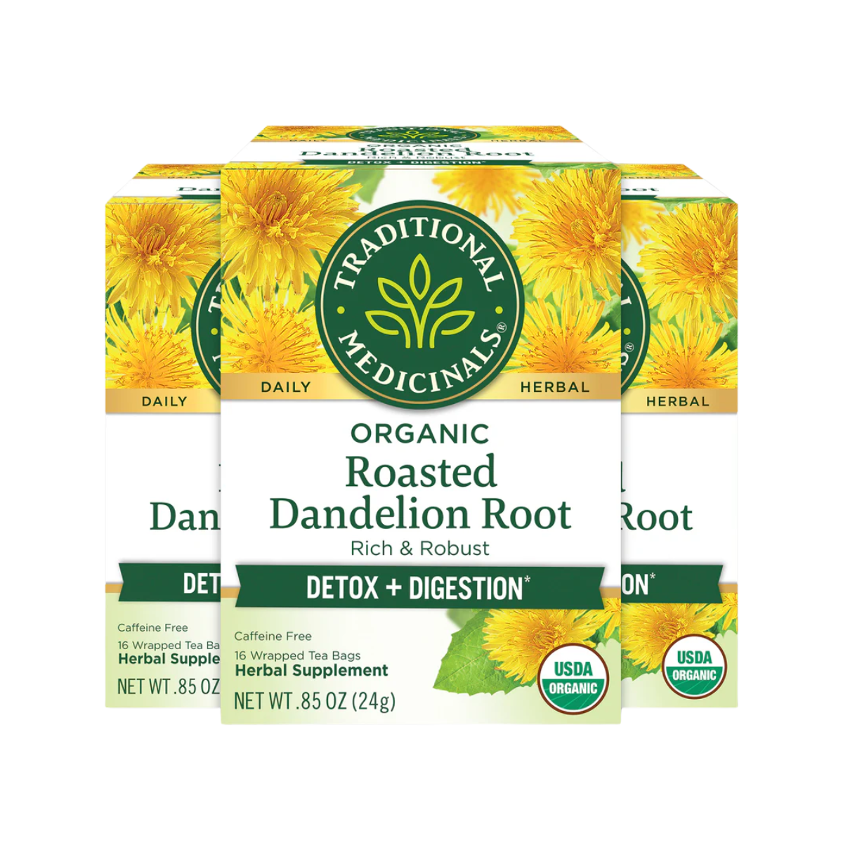 Traditional Medicinals Organic Roasted Dandelion Root Tea, 16 Count