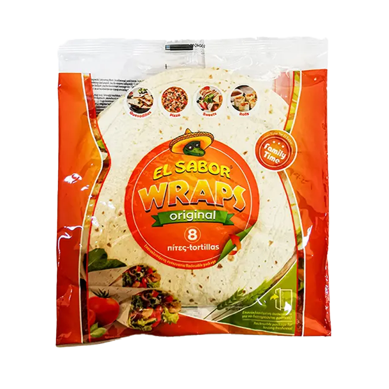 El Sabor Tortillas Wraps Small 8Pcs