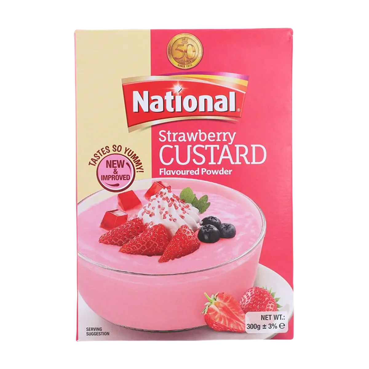 National Strawberry Custard Powder 300g