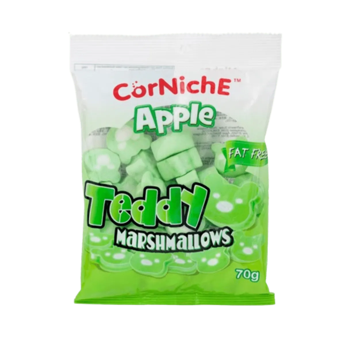 Corniche Teddy Fat Free Marshmallows Apple 70g